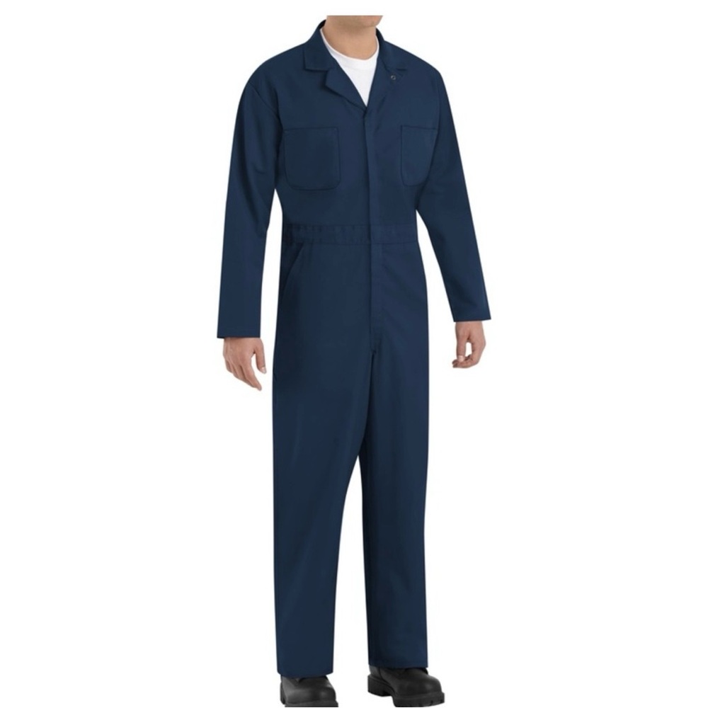 Red Kap Men's Navy Blue Twill Coveralls Speed Suit Size 44R Regular - Picture 5 of 13